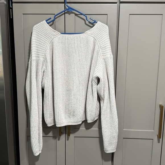Urban outfitters chunky cream white cropped sweater M - Picture 3 of 3